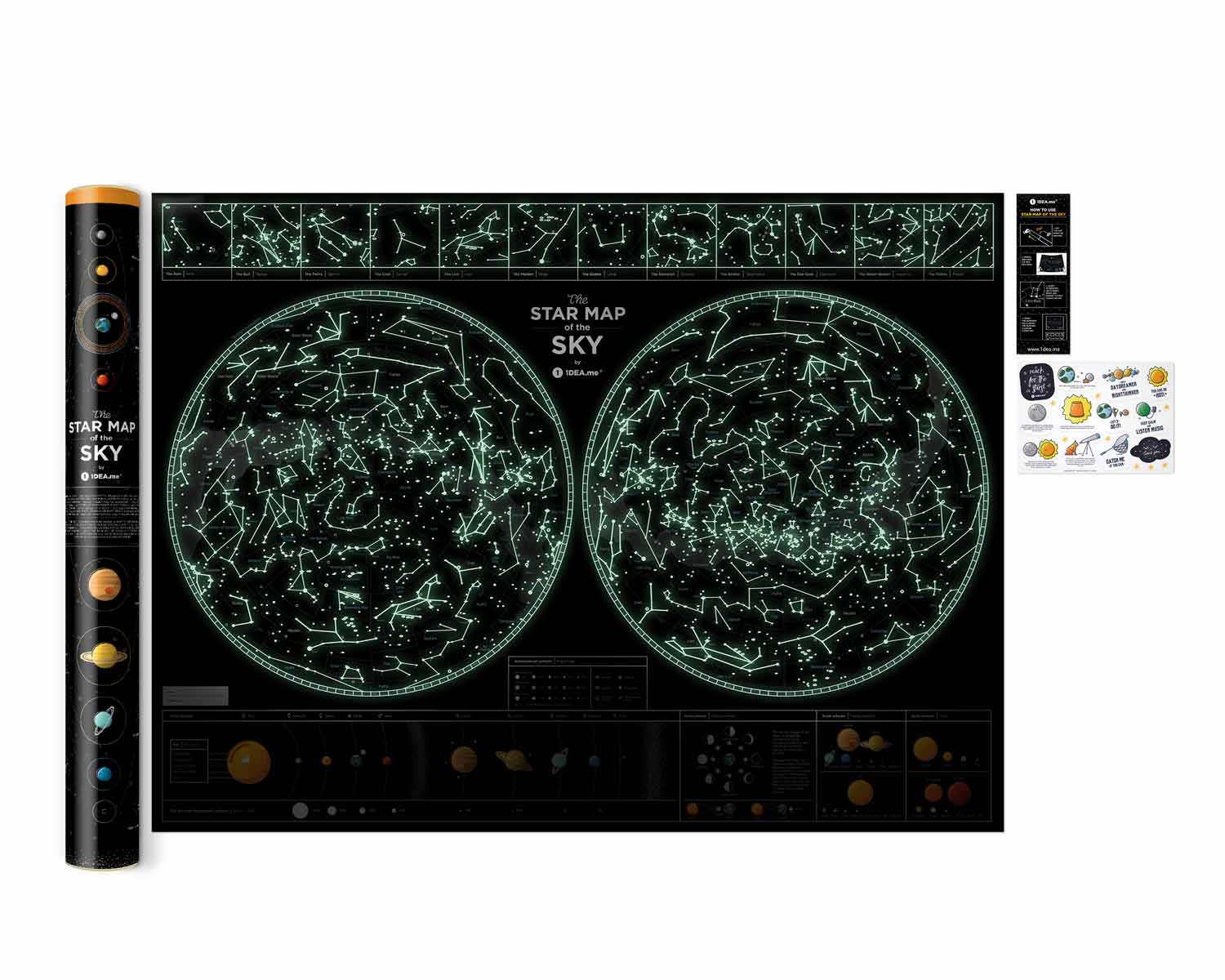 Mapa Estelar Del Cielo (60x80) - Astronomía - Mapiberia F&b