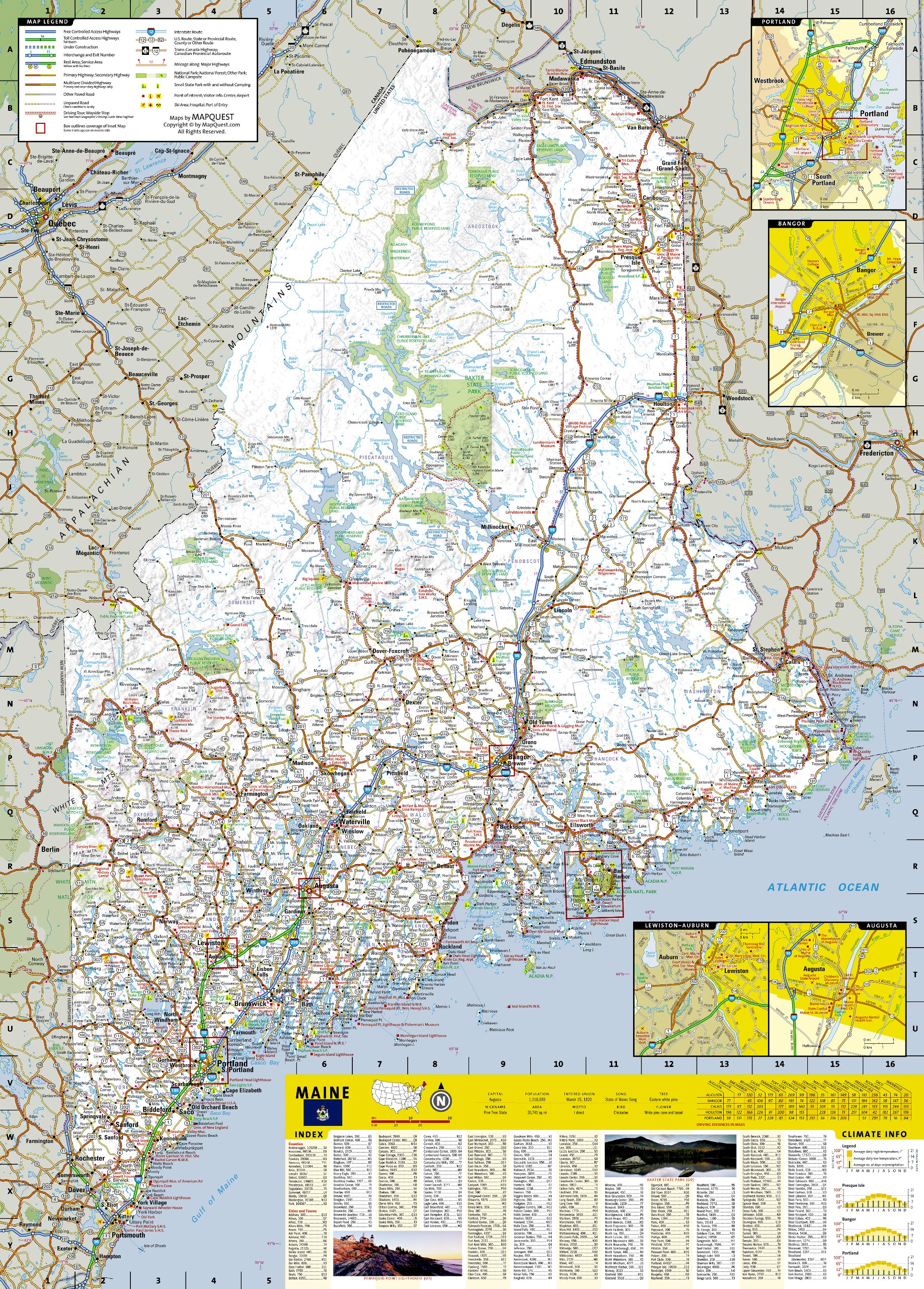 Maine (620260) Mapa-guía - Mapas de carreteras - Mapiberia f&b