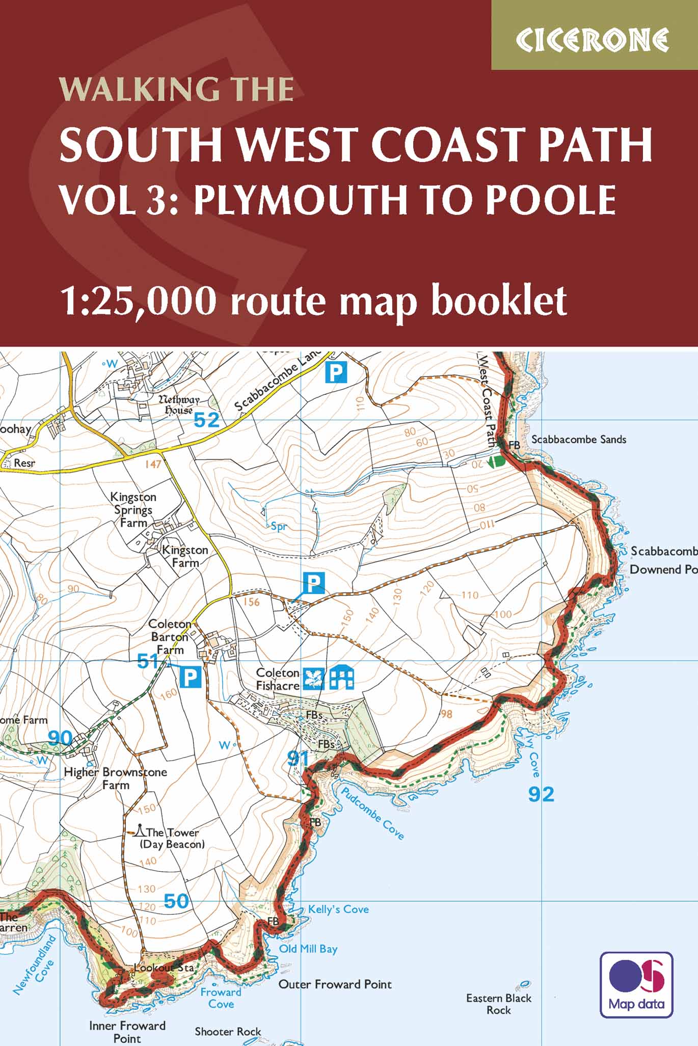 Walking The South West Coast Path Map Booklet Vol 3 Plymouth To   9781852849627 