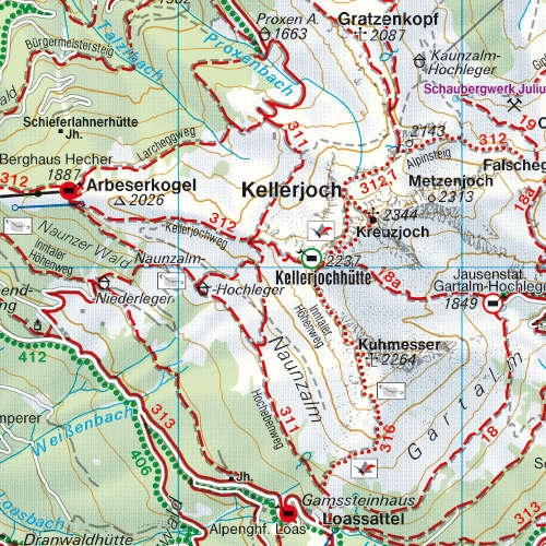 WK 151 Zillertal - Tuxer Alpen - Jenbach - Schwaz 1:50.000 - Mapas ...